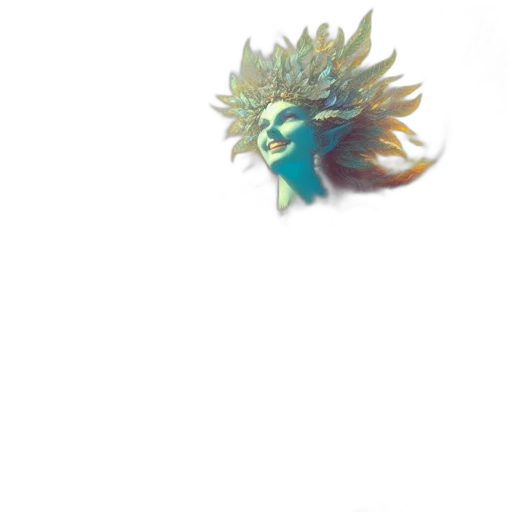 dragon, crown, creature, flower transparent PNG cut-out