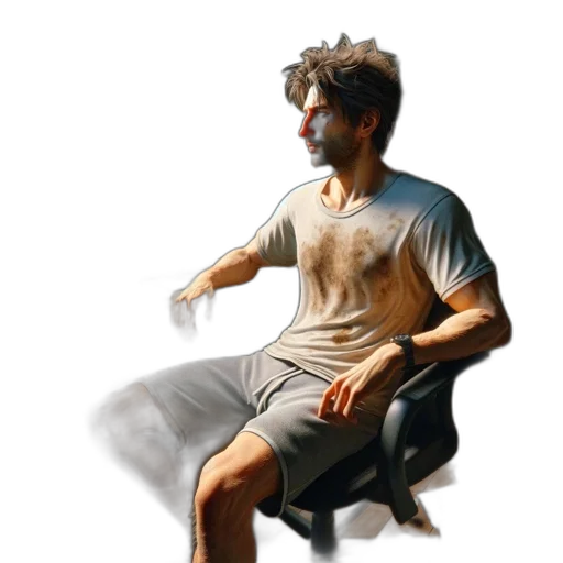 furniture, face, staff, hair transparent PNG cut-out