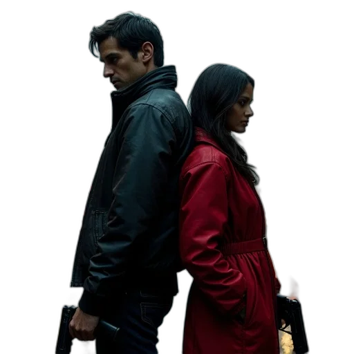 jacket, umbrella, concept art, fog transparent PNG cut-out