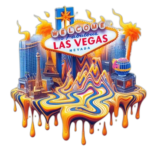 las, vegas, cityscape, abstract transparent PNG cut-out