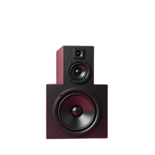 3d render, set, three, speakers transparent PNG cut-out