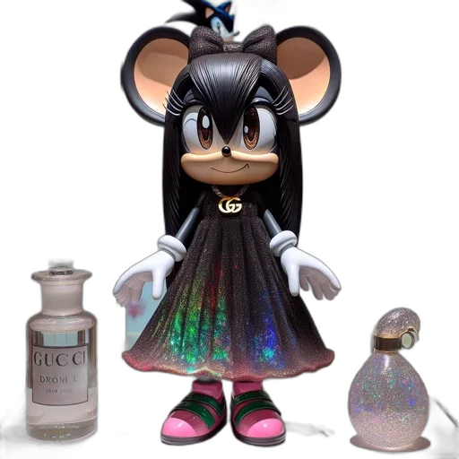 bottle, dress, 3d render, concept art transparent PNG cut-out