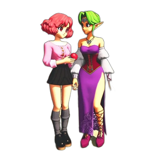 dress, concept art, pixel art, 3d render transparent PNG cut-out