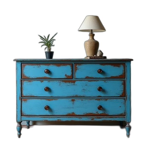 furniture, 3d render, photorealistic, blue transparent PNG cut-out