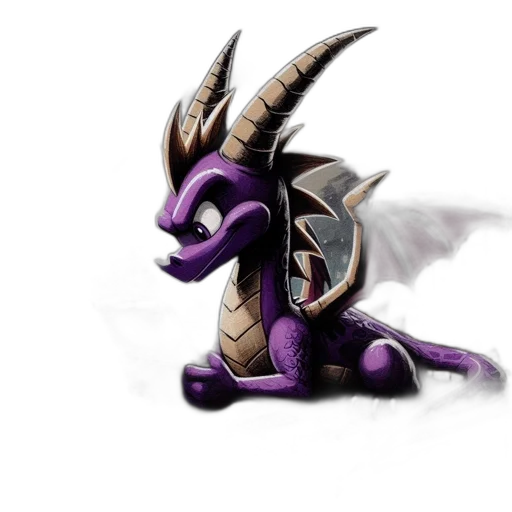 dragon, staff, creature, animal transparent PNG cut-out