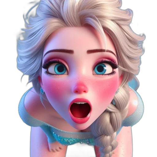 face, dress, 3d render, concept art transparent PNG cut-out