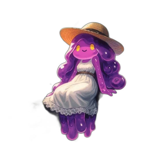 hat, staff, dress, creature transparent PNG cut-out