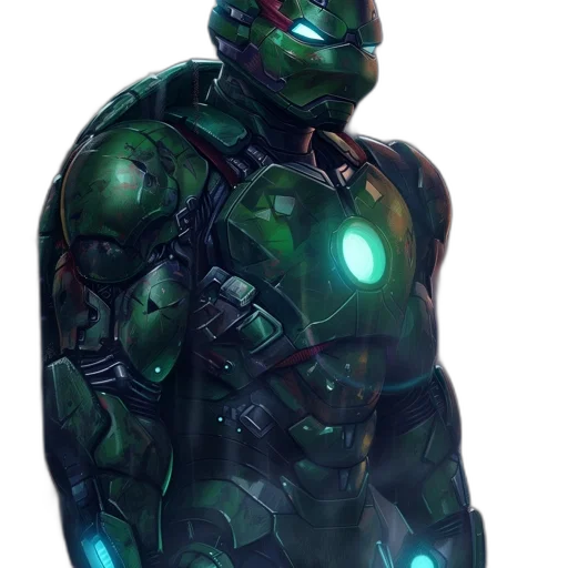 robot, mask, concept art, cyberpunk transparent PNG cut-out