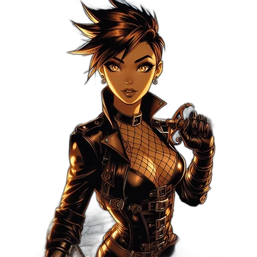 comic book art, concept art, cyberpunk, cartoon transparent PNG cut-out