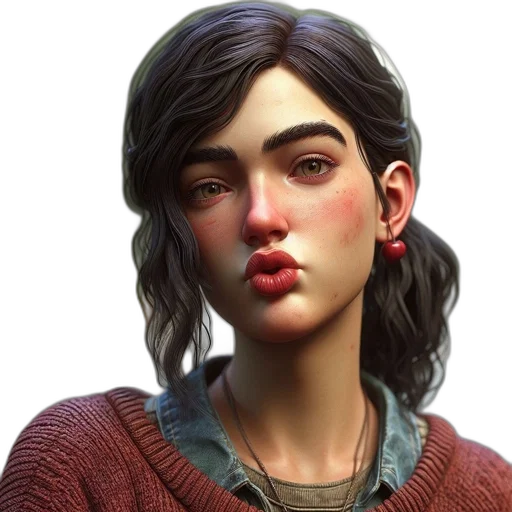 face, fantasy art, concept art, photorealistic transparent PNG cut-out