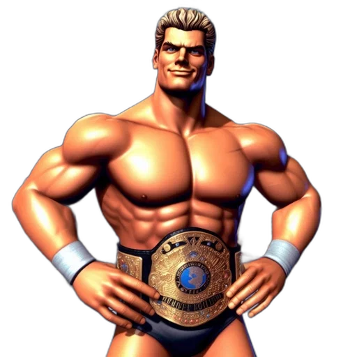 3d render, concept art, comic book art, muscular transparent PNG cut-out