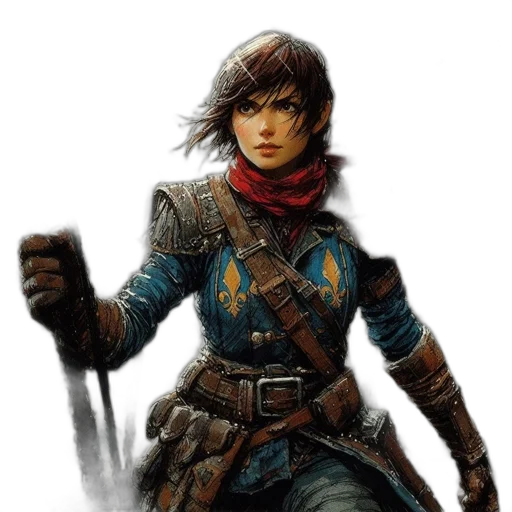 sword, staff, face, fantasy art transparent PNG cut-out