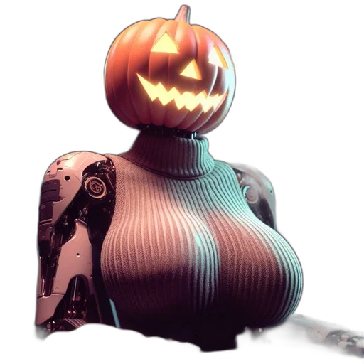 robot, dress, 3d render, concept art transparent PNG cut-out