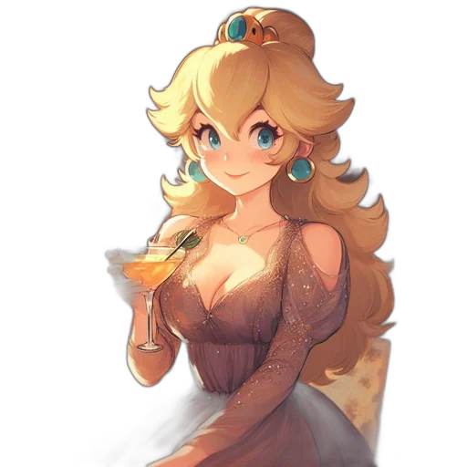 dress, crown, staff, jewelry transparent PNG cut-out