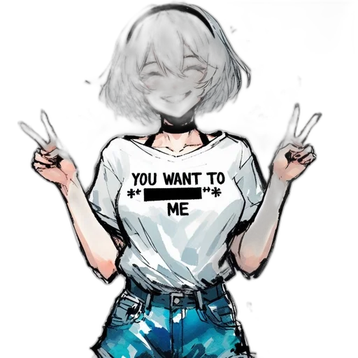 dress, robot, jacket, hair transparent PNG cut-out