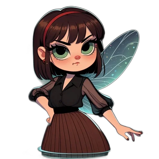 dress, staff, creature, concept art transparent PNG cut-out