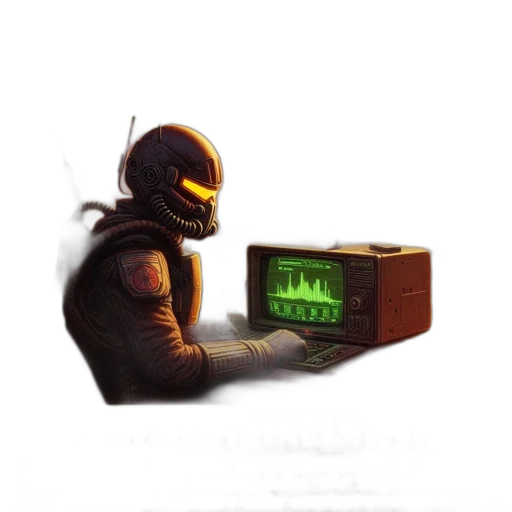 robot, mask, jacket, concept art transparent PNG cut-out