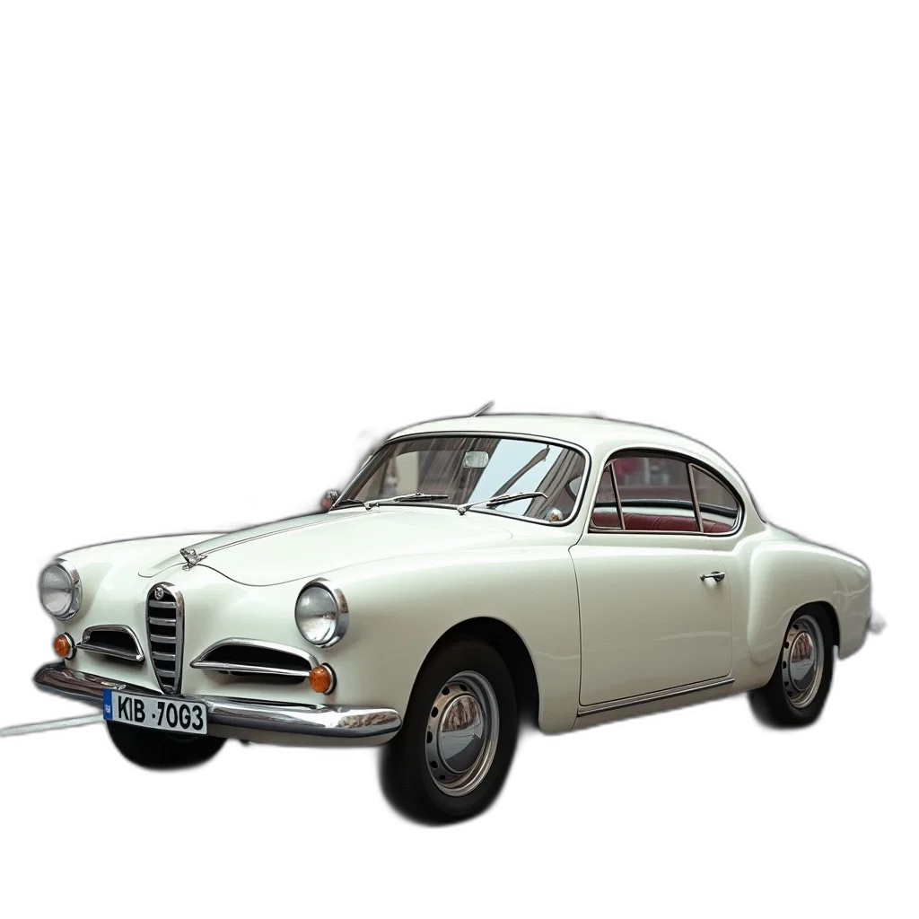 car, 3d render, photorealistic, vintage transparent PNG cut-out