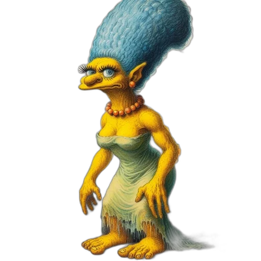 hat, creature, dress, hair transparent PNG cut-out