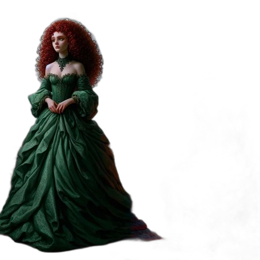 dress, hair, concept art, fantasy art transparent PNG cut-out