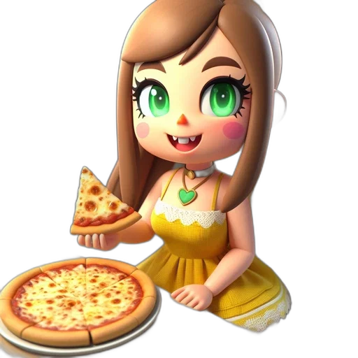 food, 3d render, pixel art, concept art transparent PNG cut-out