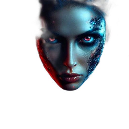 mask, face, robot, creature transparent PNG cut-out