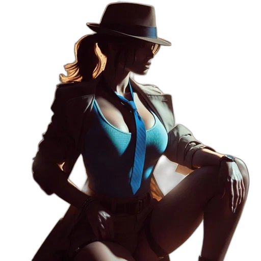 hat, jacket, dress, staff transparent PNG cut-out