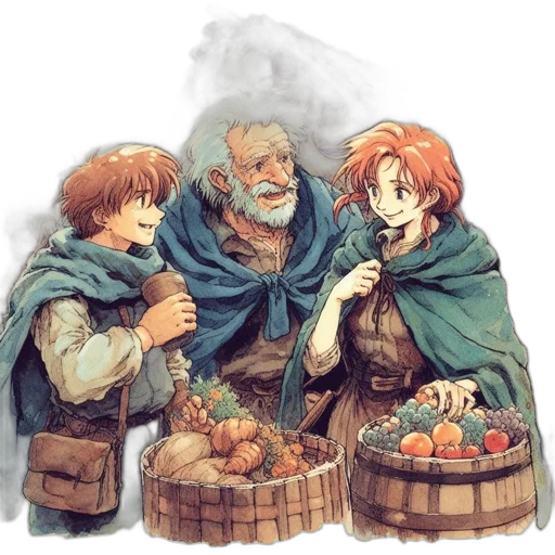 food, fantasy art, watercolor, concept art transparent PNG cut-out