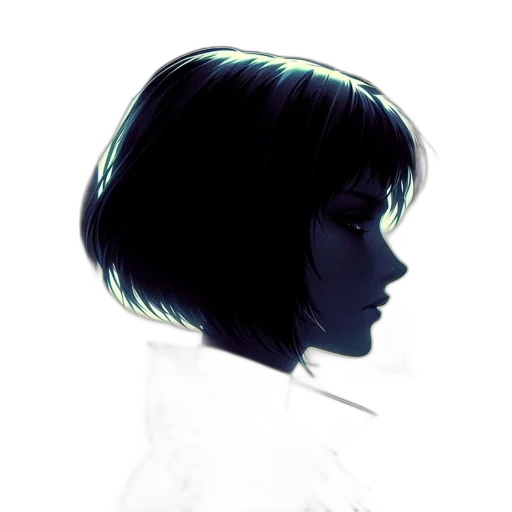 face, robot, hair, jacket transparent PNG cut-out