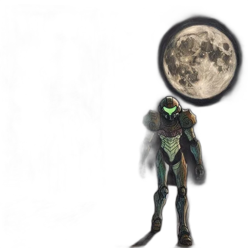robot, creature, mask, staff transparent PNG cut-out