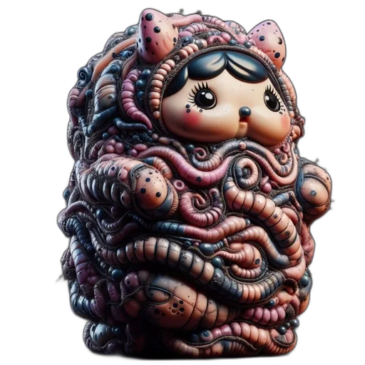 creature, mask, face, 3d render transparent PNG cut-out