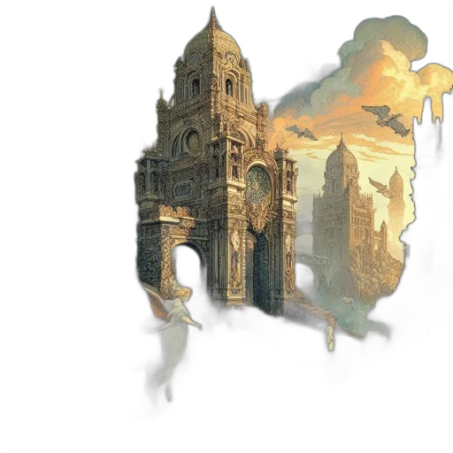 dragon, concept art, fantasy art, watercolor transparent PNG cut-out