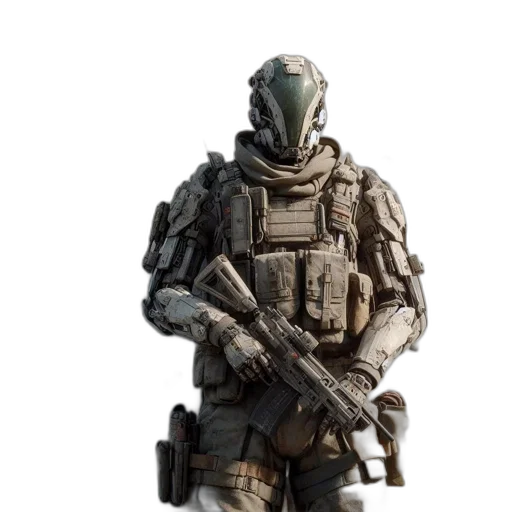 robot, weapon, jacket, mask transparent PNG cut-out