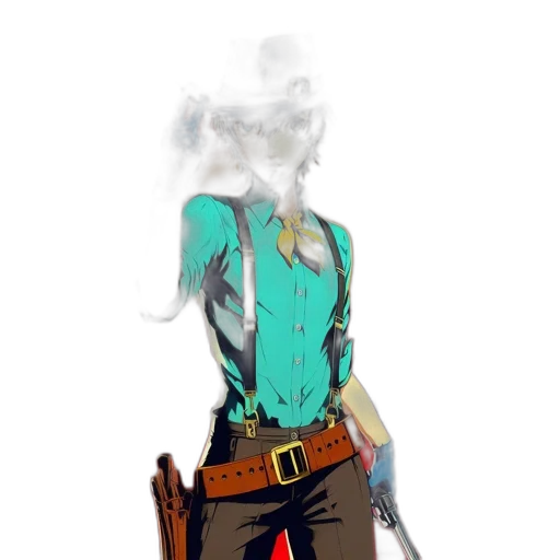 jacket, staff, mask, robot transparent PNG cut-out