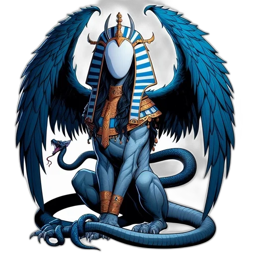 dragon, staff, creature, fantasy art transparent PNG cut-out