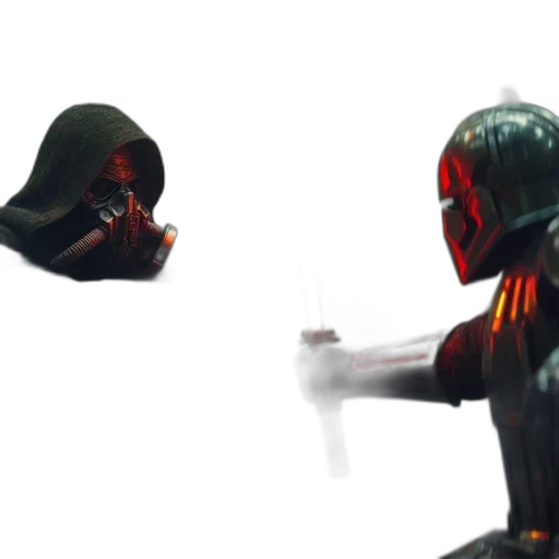 robot, mask, weapon, sword transparent PNG cut-out