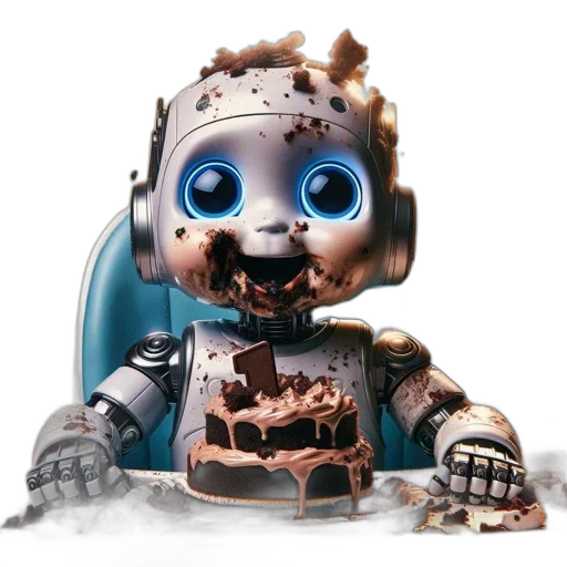 robot, creature, concept art, 3d render transparent PNG cut-out