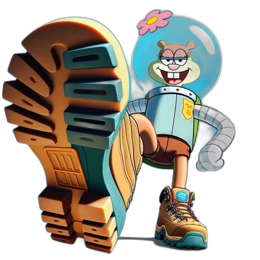 robot, shoes, staff, weapon transparent PNG cut-out