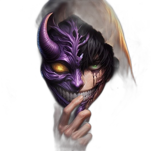 mask, face, creature, dragon transparent PNG cut-out