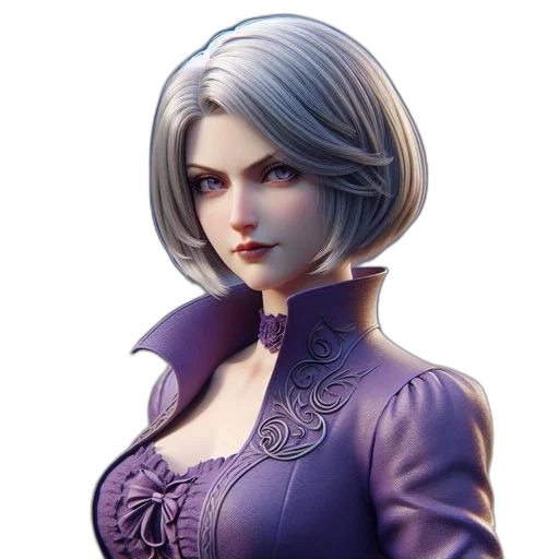 jacket, face, concept art, 3d render transparent PNG cut-out