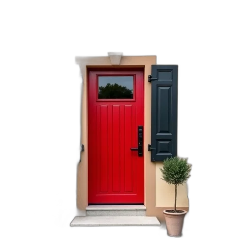 3d render, photorealistic, red, beige transparent PNG cut-out