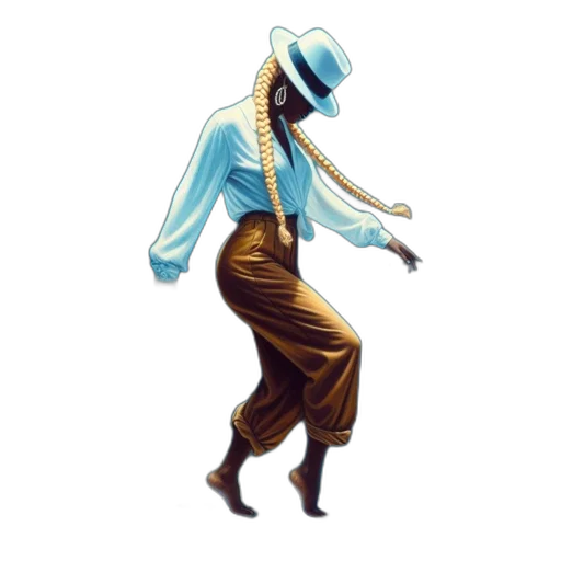 hat, dress, jacket, staff transparent PNG cut-out