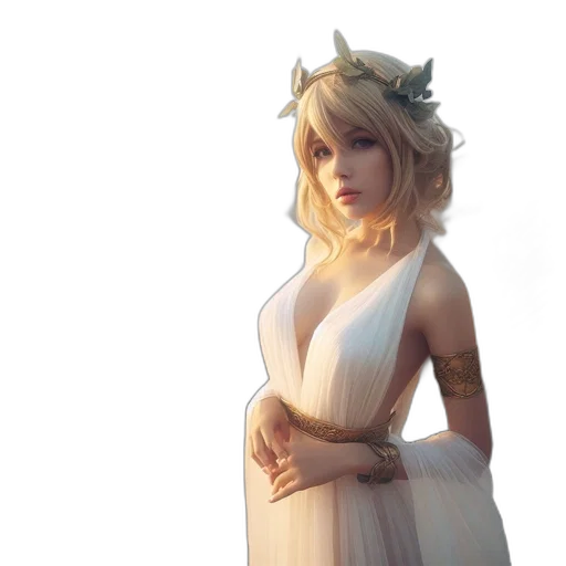 dress, dragon, crown, staff transparent PNG cut-out