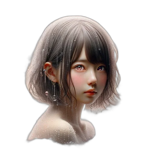 face, mask, hair, creature transparent PNG cut-out