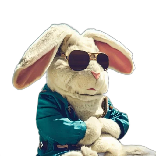 animal, jacket, staff, 3d render transparent PNG cut-out