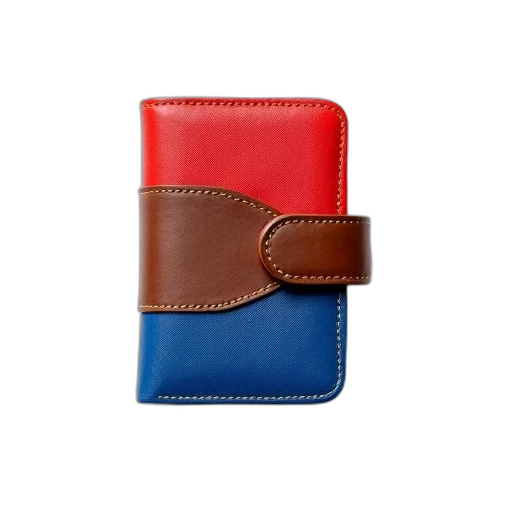 slim, wallet, red, blue transparent PNG cut-out