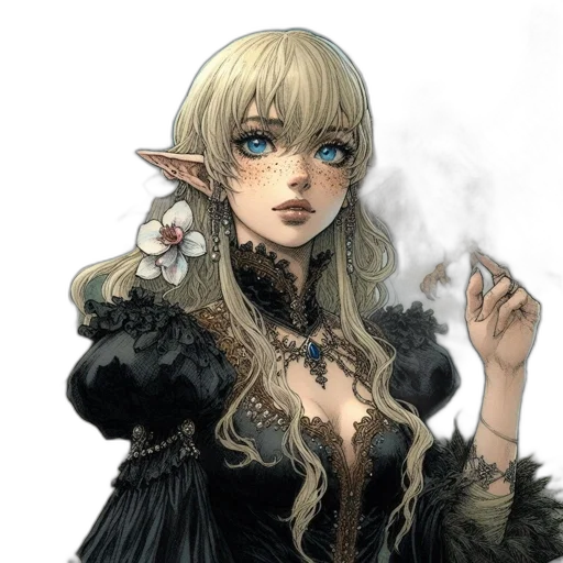 dress, staff, mask, jewelry transparent PNG cut-out