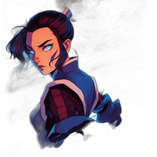 jacket, face, concept art, watercolor transparent PNG cut-out