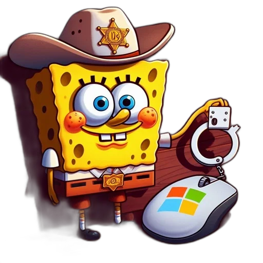 hat, robot, staff, pixel art transparent PNG cut-out