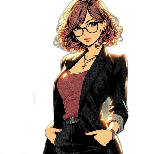 jacket, staff, dress, concept art transparent PNG cut-out